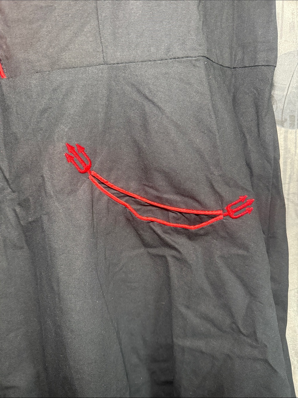 NWT WESTERN EVIL YALLTERNATIVE BAPHOMET EMBROIDERED TASSLE DRESS SZ 3X - Picture 4 of 11